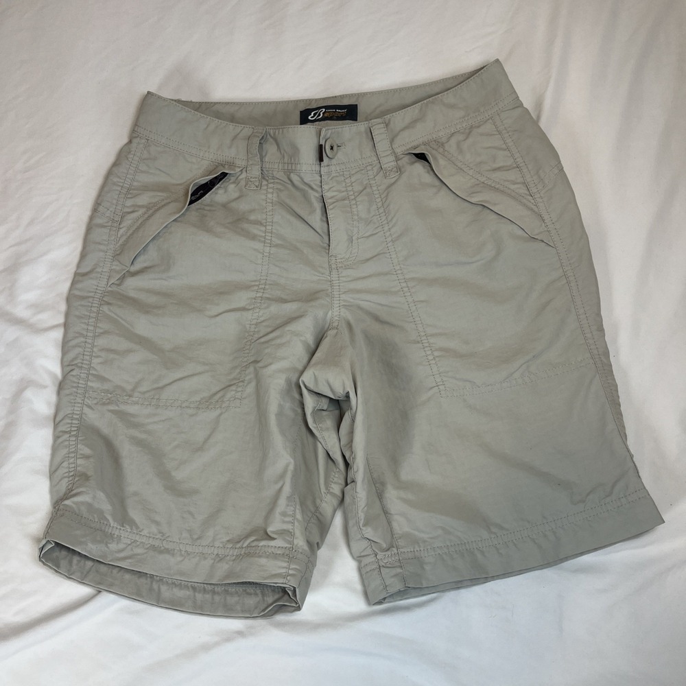 Vintage Eddie Bauer Mom Shorts Size 4 Beige‎ High Waist Outdoors Hiking
